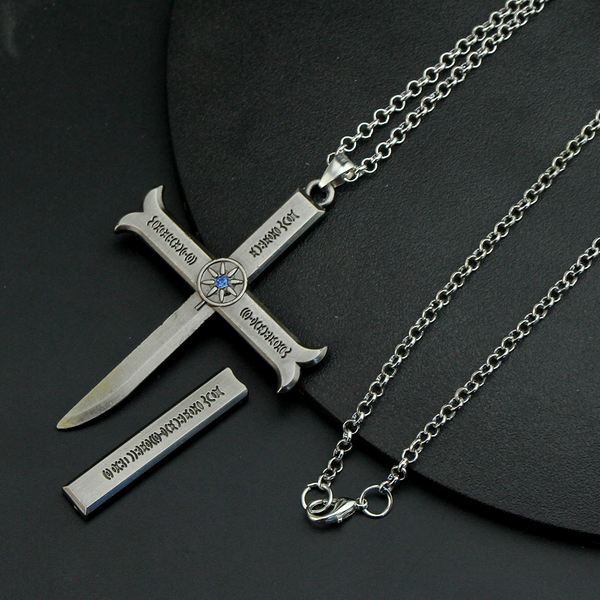 Mihawk Cross Knife Necklace